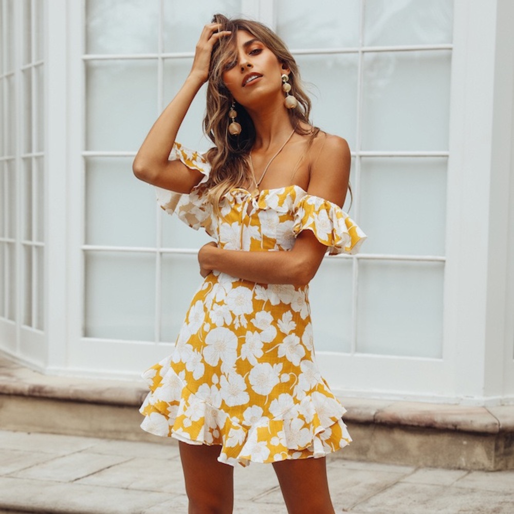 Hello Molly WALK TO REMEMBER DRESS MUSTARD dress